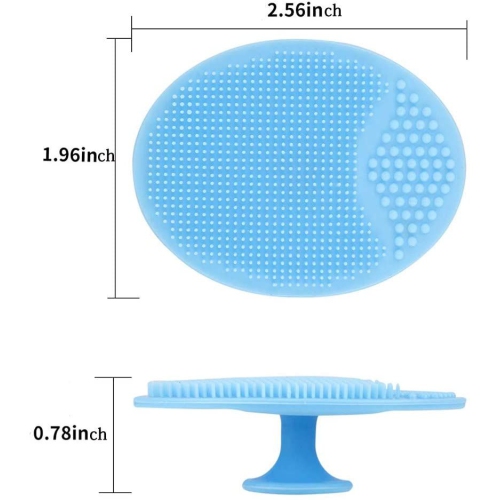 ISTAR Super Soft Silicone Face Cleanser and Massager Brush Manual Facial Cleansing Brush Handheld Mat Scrubber For Sensitive, Delicate, Dry Skin