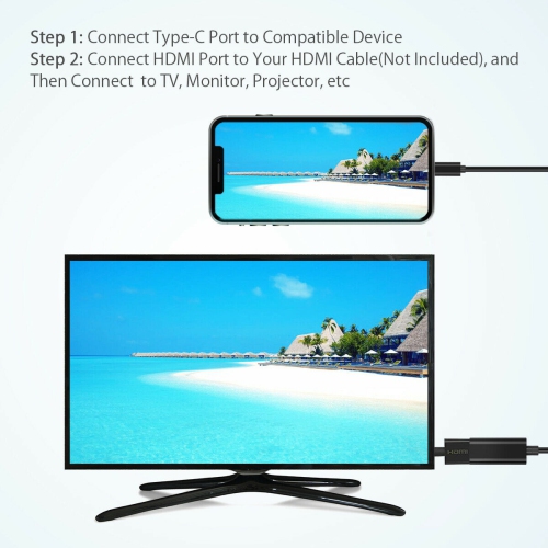 ISTAR 4K Type C to HDMI Adapter USB 3.1 USB-C USBC to HDMI Adapter Male to Female Cable Converter