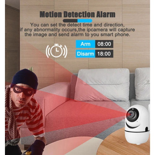 Mini caméra IP Wi-Fi HD1080P Tuya caméra d’intérieur système de surveillance Wi-Fi vision nocturne système d’alarme à détection de mouvement