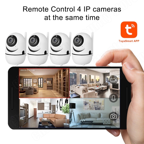 Mini caméra IP Wi-Fi HD1080P Tuya caméra d’intérieur système de surveillance Wi-Fi vision nocturne système d’alarme à détection de mouvement