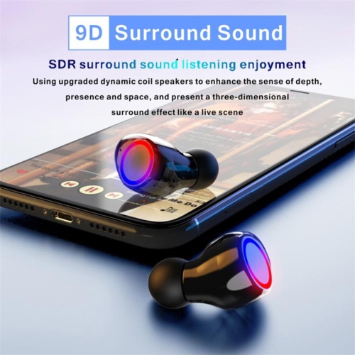Wireless Earbuds, Bluetooth 5.0 Earphones Earbuds TWS Sport Headset Noise Cancel LED Display Waterproof, Suitable for iPhone Android Sports