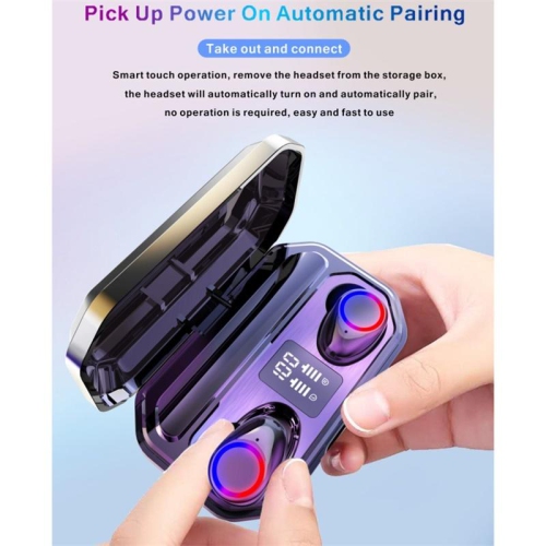 Wireless Earbuds, Bluetooth 5.0 Earphones Earbuds TWS Sport Headset Noise Cancel LED Display Waterproof, Suitable for iPhone Android Sports