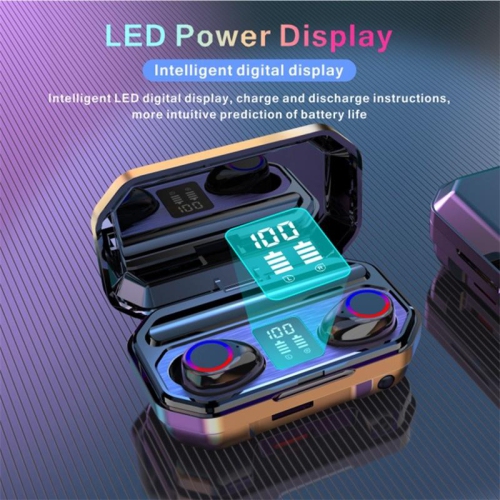 Wireless Earbuds, Bluetooth 5.0 Earphones Earbuds TWS Sport Headset Noise Cancel LED Display Waterproof, Suitable for iPhone Android Sports