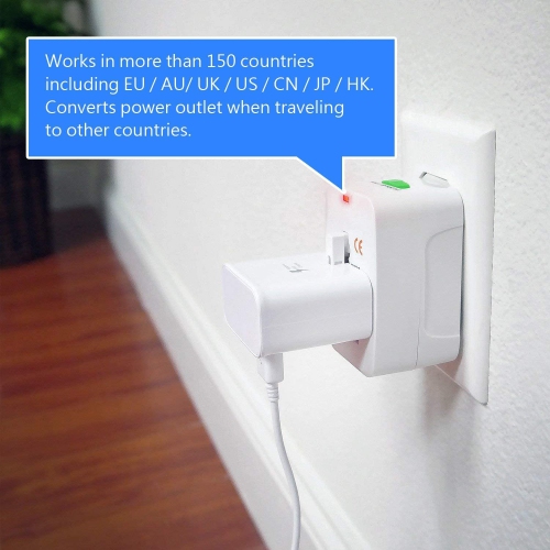 Adaptateur de fiche électrique universel, adaptateur de voyage universel tout en un compatible dans plus de 150 pays, Royaume-Uni, Japon, Chine,
