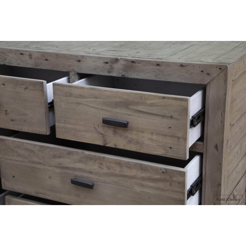 Rustic Classics Whistler Reclaimed Wood 7 Drawer Dresser in Grey