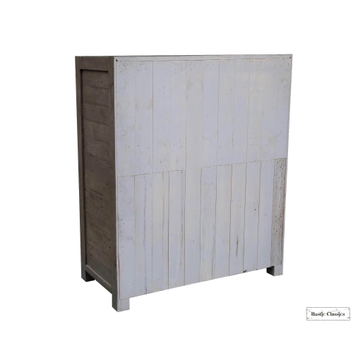 Rustic Classics Whistler Reclaimed Wood 6 Drawer Chest in Grey