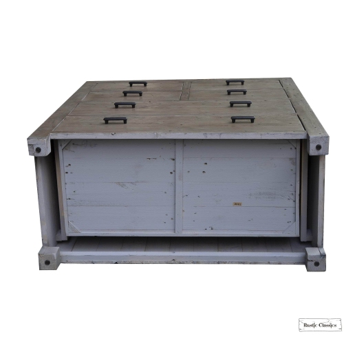 Rustic Classics Whistler Reclaimed Wood 6 Drawer Chest in Grey