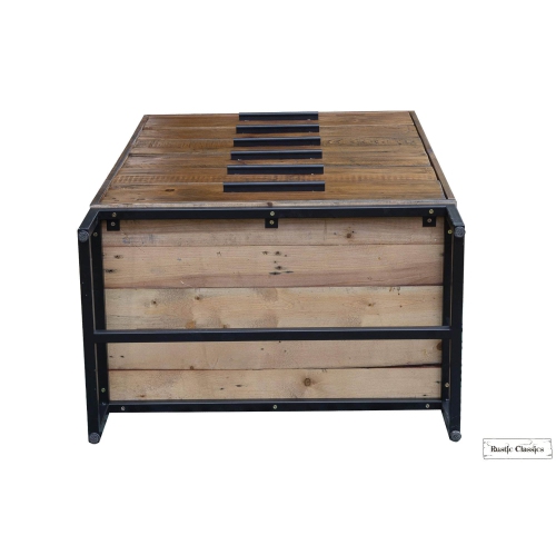Rustic Classics Blackcomb Reclaimed Wood and Metal 6 Drawer Chest in Coffee Bean