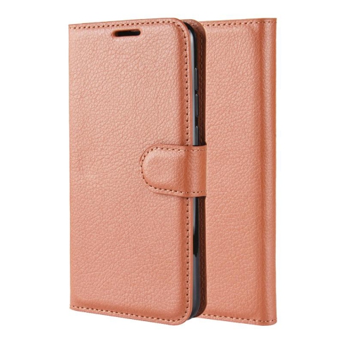 PANDACO Brown Leather Wallet Case for Samsung Galaxy S21+