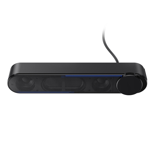 Havit M18 Double Drivers HiFi Bass 3.5MM AUX AND USB Power LED Desktop Speaker Computer Sound Bar_Black