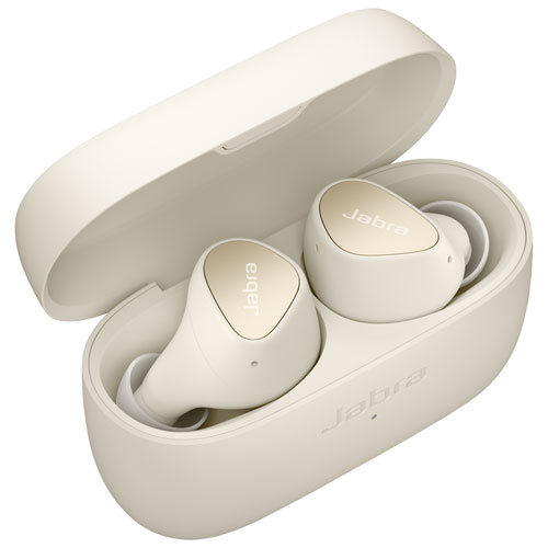 Écouteurs boutons 100 % sans fil à isolation sonore Elite 3 de Jabra - Beige pâle