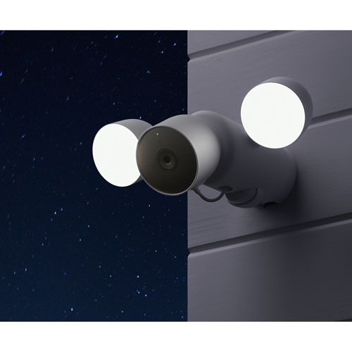 Google Nest Cam Wired Outdoor Security Camera with Floodlight