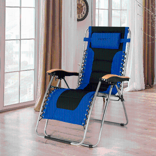Costway Padded Zero Gravity Lounge Chair Oversize Folding Adjustable