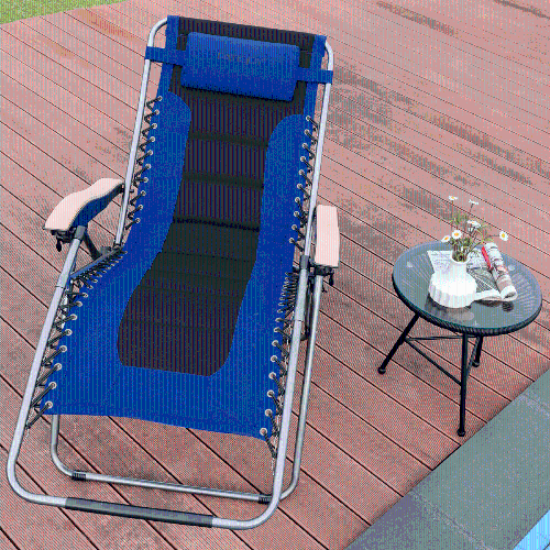 Costway Padded Zero Gravity Lounge Chair Oversize Folding Adjustable