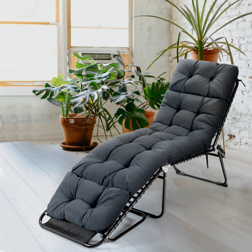 Costway 73" Lounge Chaise Cushion Padded Recliner Cushion Indoor Outdoor