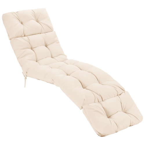 Costway 73" Lounge Chaise Cushion Padded Recliner Cushion Indoor Outdoor
