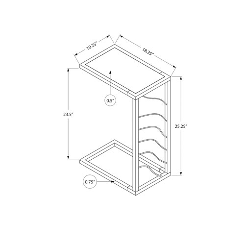 Monarch Contemporary Rectangular Accent Table - White Marble