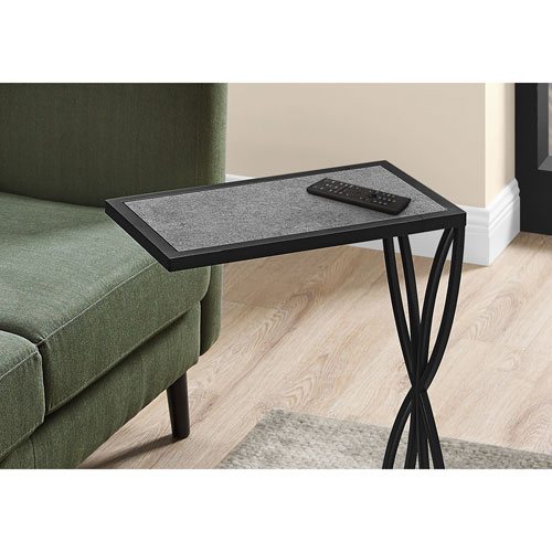 Table d'appoint rectangulaire contemporaine de Monarch - Gris