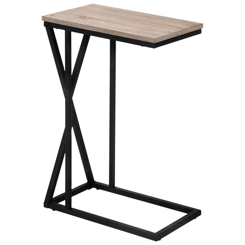 Table d'appoint rectangulaire contemporaine de Monarch - Taupe foncé