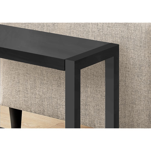 Monarch Contemporary Rectangular End Table - Black