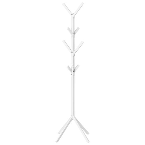 Monarch Modern 70" Metal Coat Rack - White