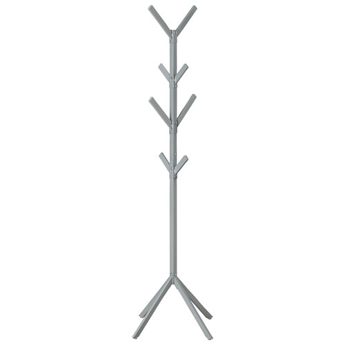 Monarch Modern 70" Metal Coat Rack - Silver