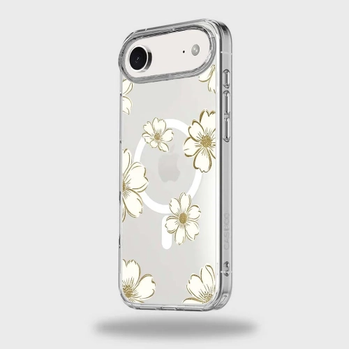 iPhone Air Gold Pattern Clear Case With MagSafe