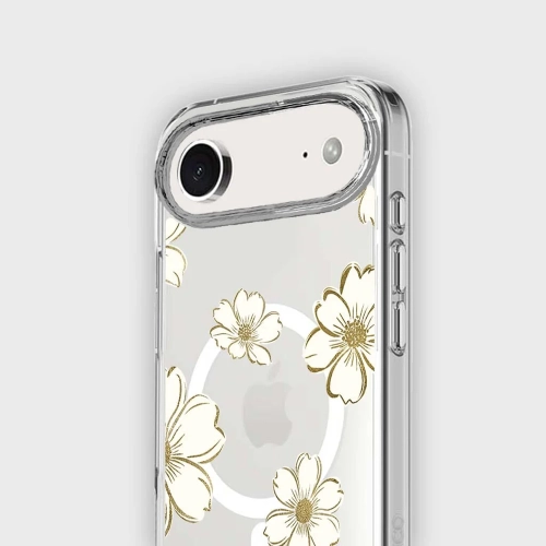 iPhone Air Gold Pattern Clear Case With MagSafe