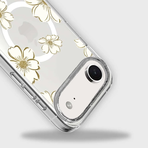 iPhone Air Gold Pattern Clear Case With MagSafe