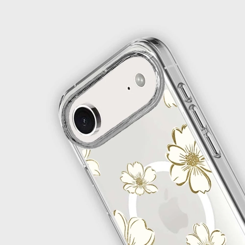 iPhone Air Gold Pattern Clear Case With MagSafe