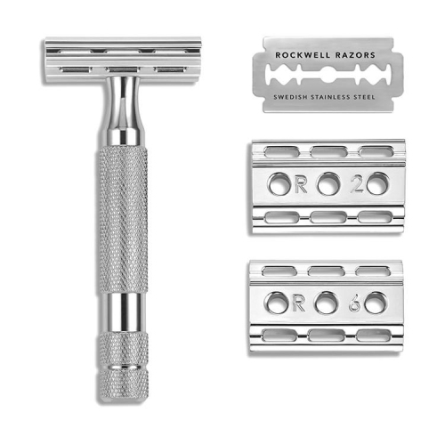 Rockwell Razors 6C Double Edge Razor - White Chrome