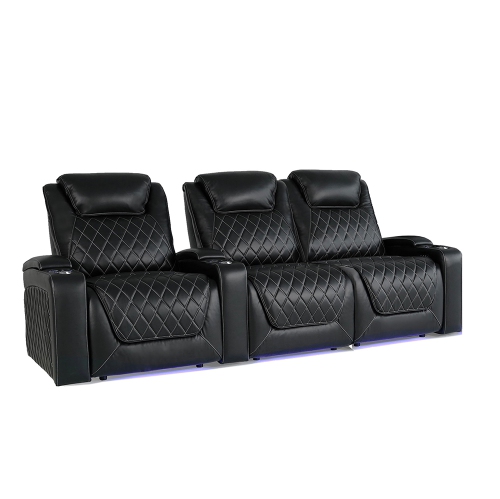 Valencia Oslo XL Home Theater Seating | Premium Top Grain Italian Nappa 11000 Leather, Power Headrest,, Extra Space, 400 lbs Capacity