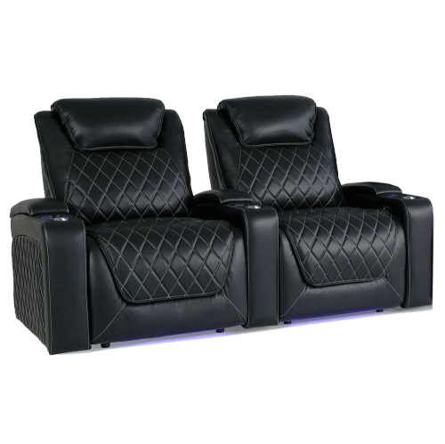 Valencia Oslo XL Home Theater Seating | Premium Top Grain Italian Nappa 11000 Leather, Power Headrest, Extra Space, 400 lbs Capacity