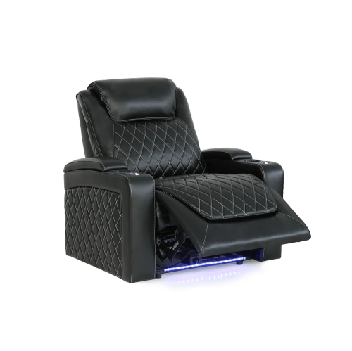 Valencia Oslo XL Home Theater Seating | Premium Top Grain Italian Nappa 11000 Leather, Power Headrest, Extra Space, 400 lbs Capacity