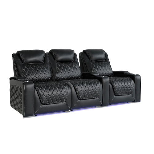 Valencia Oslo XL Home Theater Seating | Premium Top Grain Italian Nappa 11000 Leather, Power Headrest, Extra Space, 400 lbs Capacity
