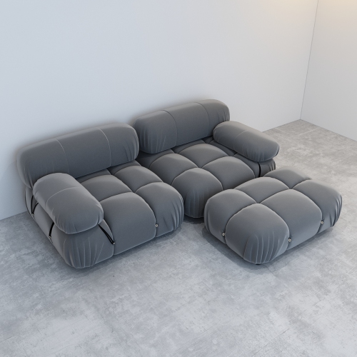 JannahStudios "THE CAMILLE" Modular [Mario Bellini] Designer Inspired Camaleonda Grey