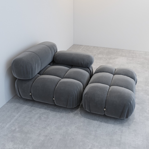 JannahStudios "THE CAMILLE" Modular [Mario Bellini] Designer Inspired Camaleonda Grey