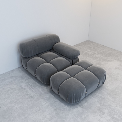 JannahStudios "THE CAMILLE" Modular [Mario Bellini] Designer Inspired Camaleonda Grey