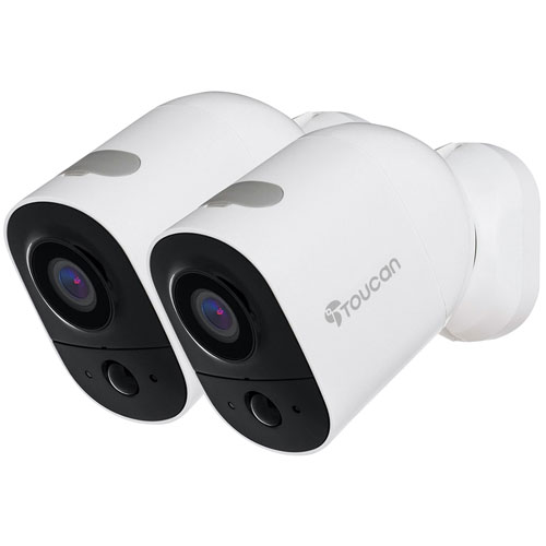 Toucan Wire-Free Indoor/Outdoor 1080p HD IP Camera - 2 Pack - White