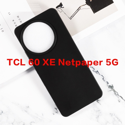 TopSave Slim, Matte Black Thin Soft Gel Rubber Jelly TPU Cases For TCL 60 XE NXTPAPER 5G 6.78"