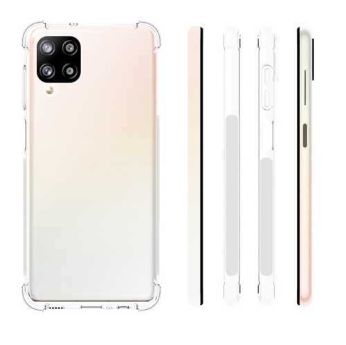 TopSave Extra Corner Bumper Soft TPU Gel Rubber Case For Samsung Galaxy A12 6.5"(2020), Clear