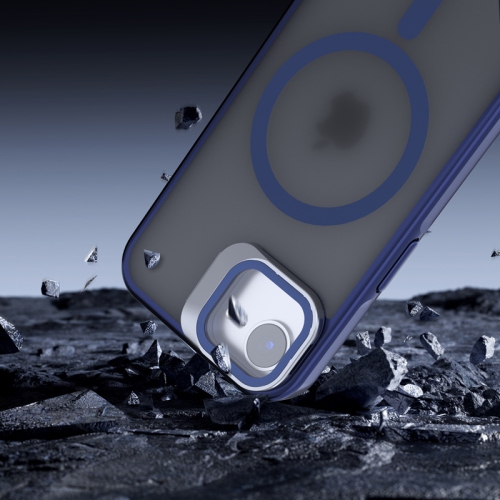 TopSave Matte Semi Clear Protective with Raised Camera Lens Cover and Metallic Trim Adjustable Camera Cover Kickstand Phone Case For iPhone 16e, Black