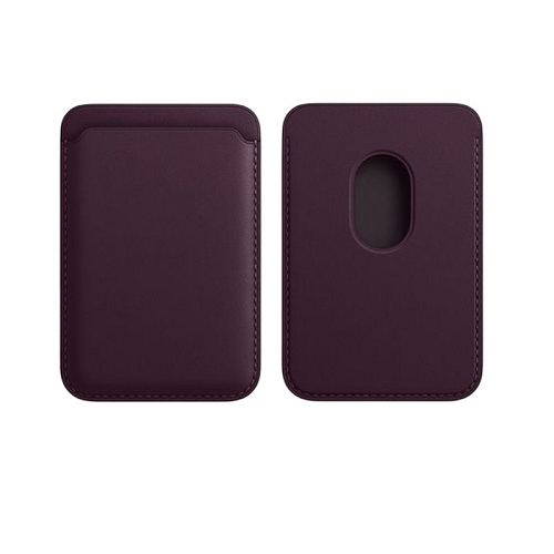 CC  Topsave Magnetic Card Wallet, Simulate Premium Leather Phone Wallet for Magsafe Case; Up to 3-Card Holder, Dark In Purple