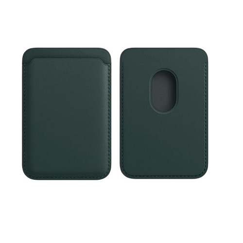 TopSave Magnetic Card Wallet, Simulate Premium Leather Phone Wallet for MagSafe Case; Up to 3-Card Holder, Army Green