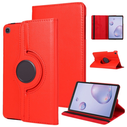 CC  Topsave 360 Rotating Pu Leather Tablet Case for Samsung Tab A7 Lite 8.7"(2021) T220 In Red