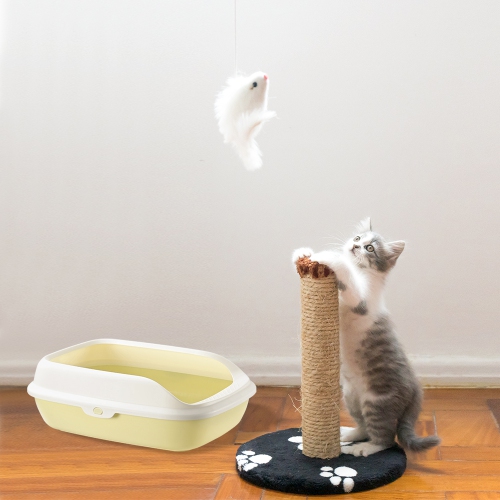 Strong Material Cat Toilet open Cat Litter Box Cat Litter Tray Matcha