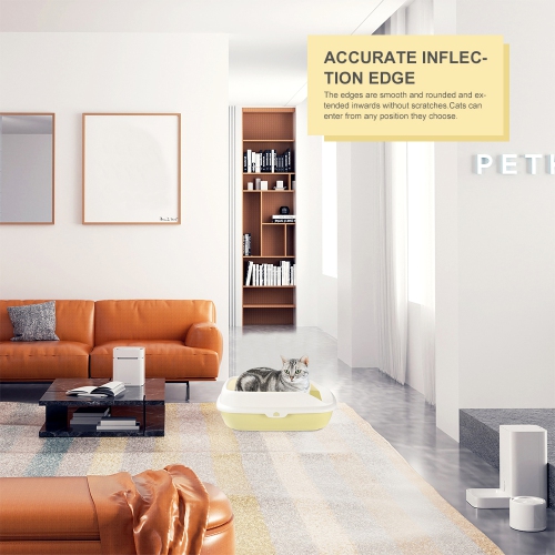 Strong Material Cat Toilet open Cat Litter Box Cat Litter Tray Matcha