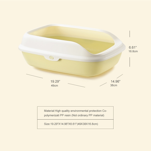 Strong Material Cat Toilet open Cat Litter Box Cat Litter Tray Matcha