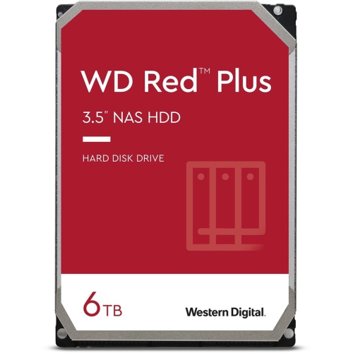 WESTERN DIGITAL - WD Red Plus,6000GB,SATA,128MB,3.5