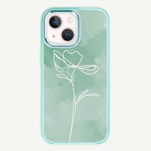 MagSafe iPhone 14 Teal Flower Case